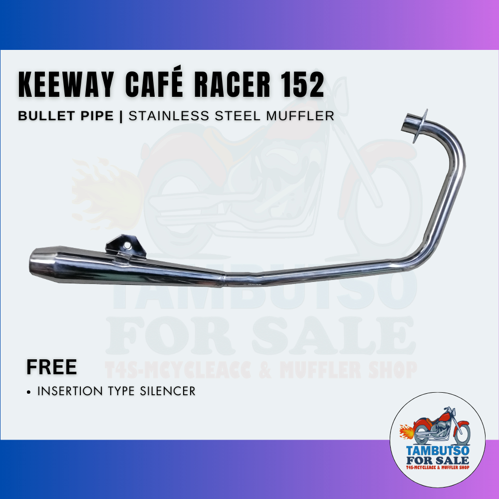 Euro Café Racer 152 Bullet Pipe Type Muffler for Euro Café Racer