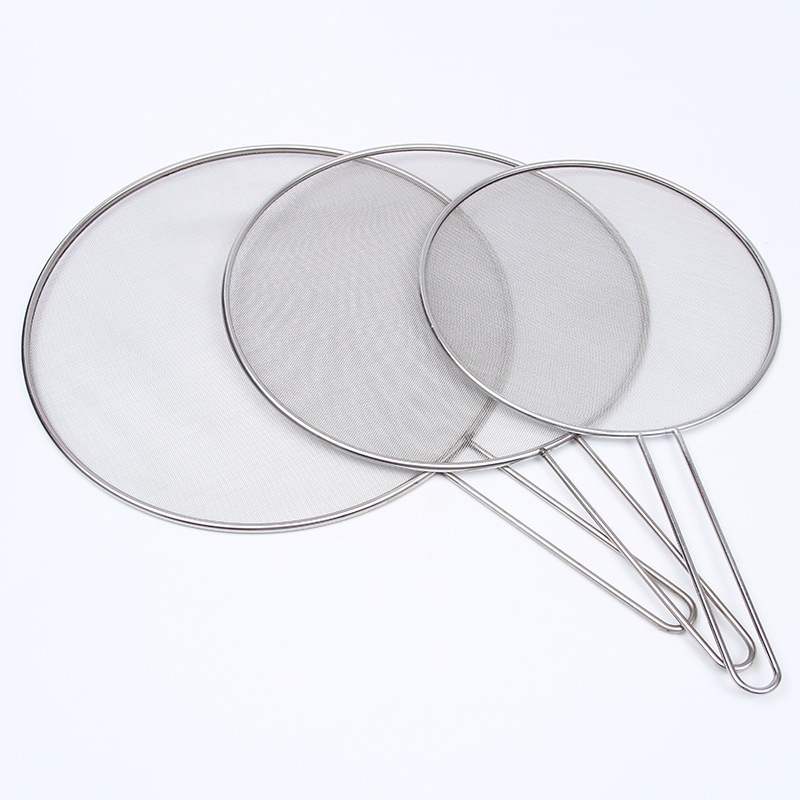 33cm Stainless Steel Splatter Screen Mesh Pot Cover Frying Pan Oil ...