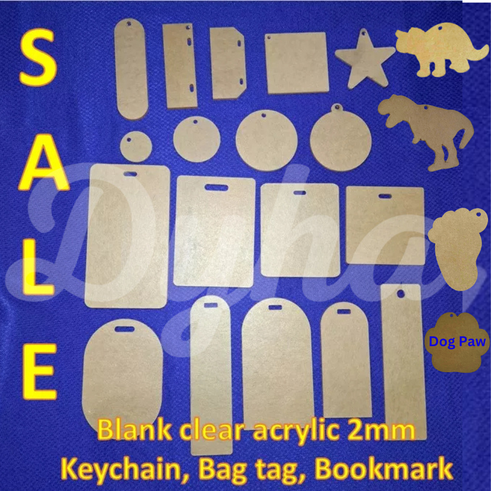 thumbnail image 2 of Wpxmer 100 PCS Acrylic Blanks Bookmarks With 100 Pcs... 2 of 9
