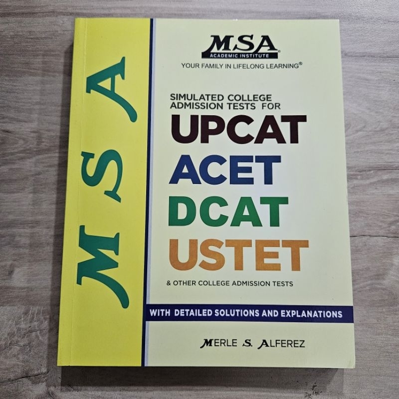 MSA UPCAT ACET DCAT USTET 2024 edition By; Merle S.Alferez | Shopee ...