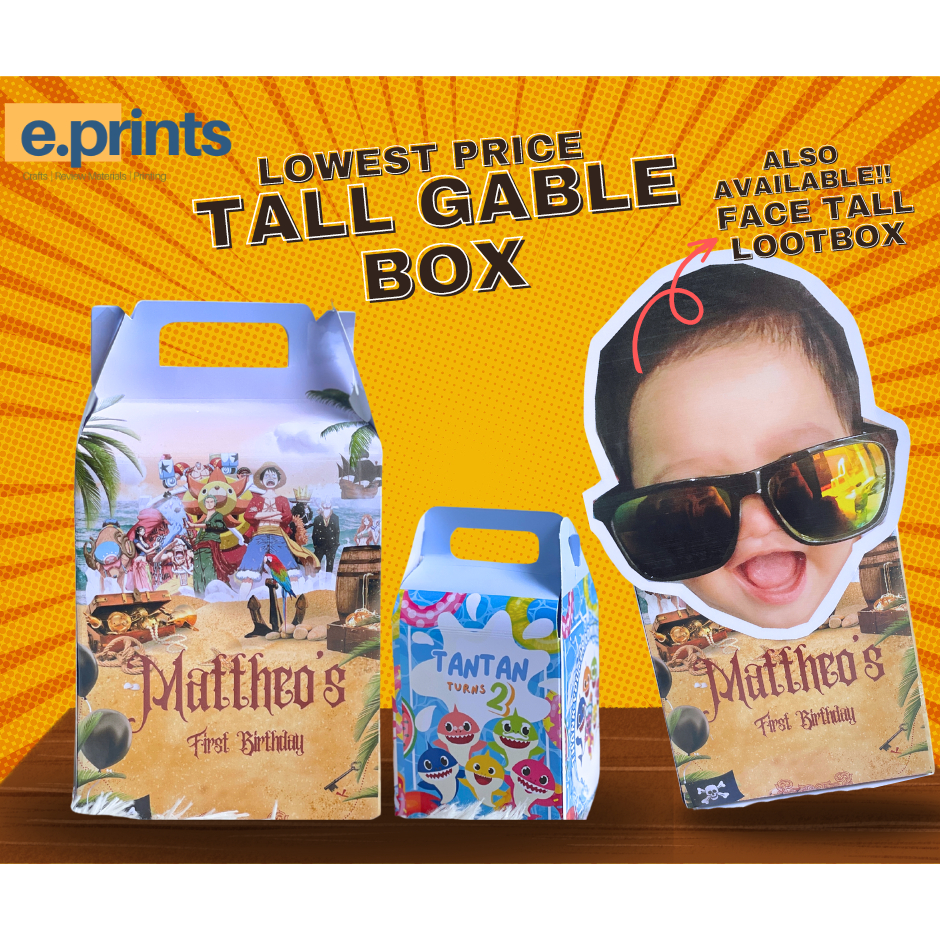 PERSONALIZED TALL LOOT BOX by EprintsMnl (Min of 20 orders/pcs ...