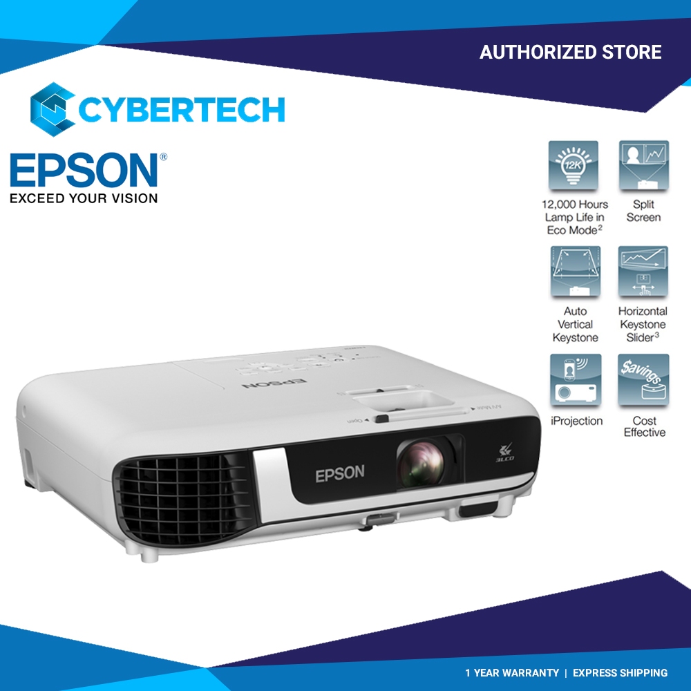 Epson EbX51 Projector Xga 3Lcd 3800 Lumens 12000 Lamp Hours Resolution Shopee Philippines