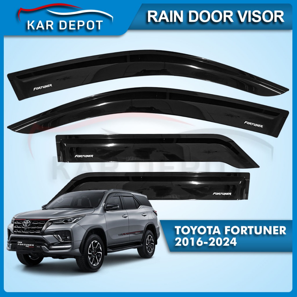Toyota Fortuner 2016-2023 Black Rain/Sun Guard Window Visor | Shopee ...