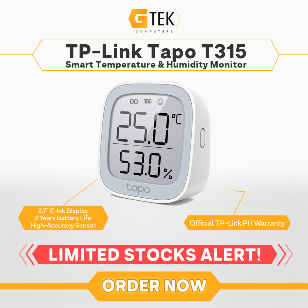 TP-Link Tapo T315 Smart Temperature & Humidity Monitor | Shopee Philippines