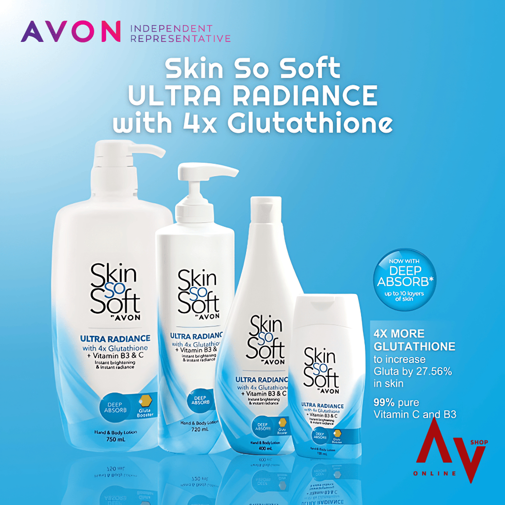 Avon Skin So Soft Ultra Radiance with 4x Glutathione Lotion | Shopee ...