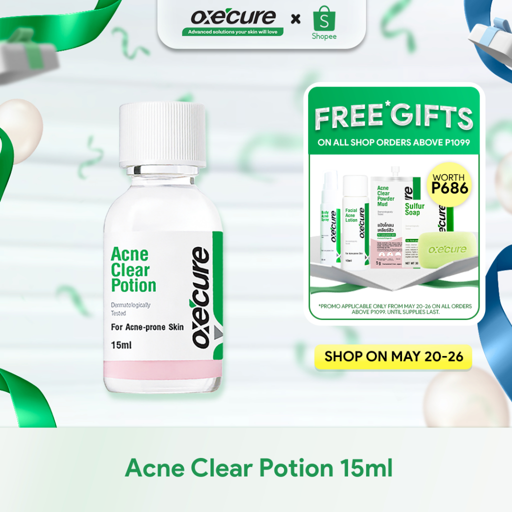 OXECURE 2% Salicylic Acid Acne Clear Potion 15ml | Shopee Philippines