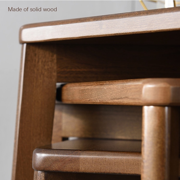 Solid wood square stool simple square stool adult shoe stool household ...