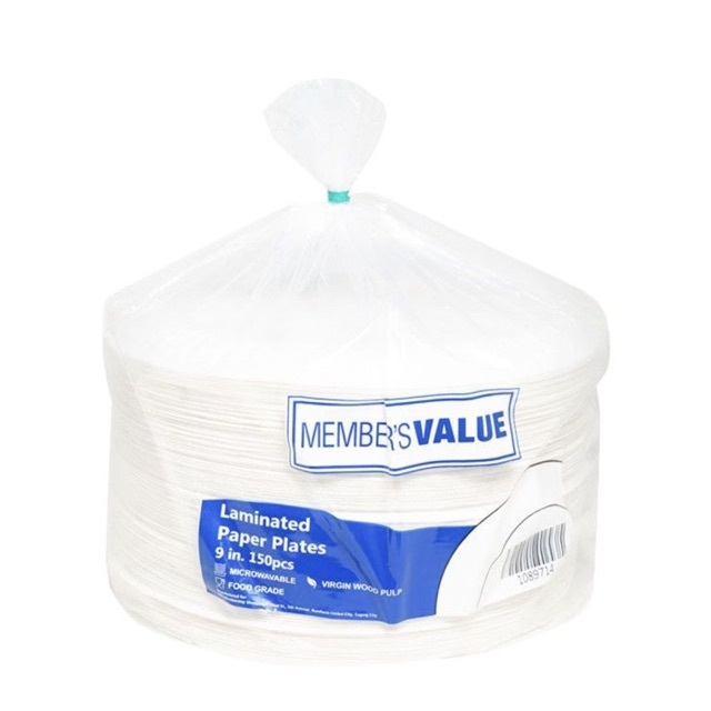 Member's Value Laminated Disposable Paper Plates 150pcs / Member's ...