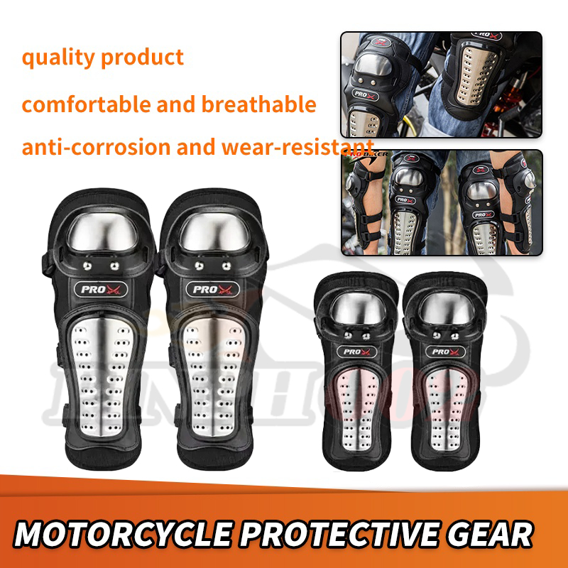 Motorcycle Protective Knee Pads and Elbow Pads 4pcs/Set Stainless Steel ...