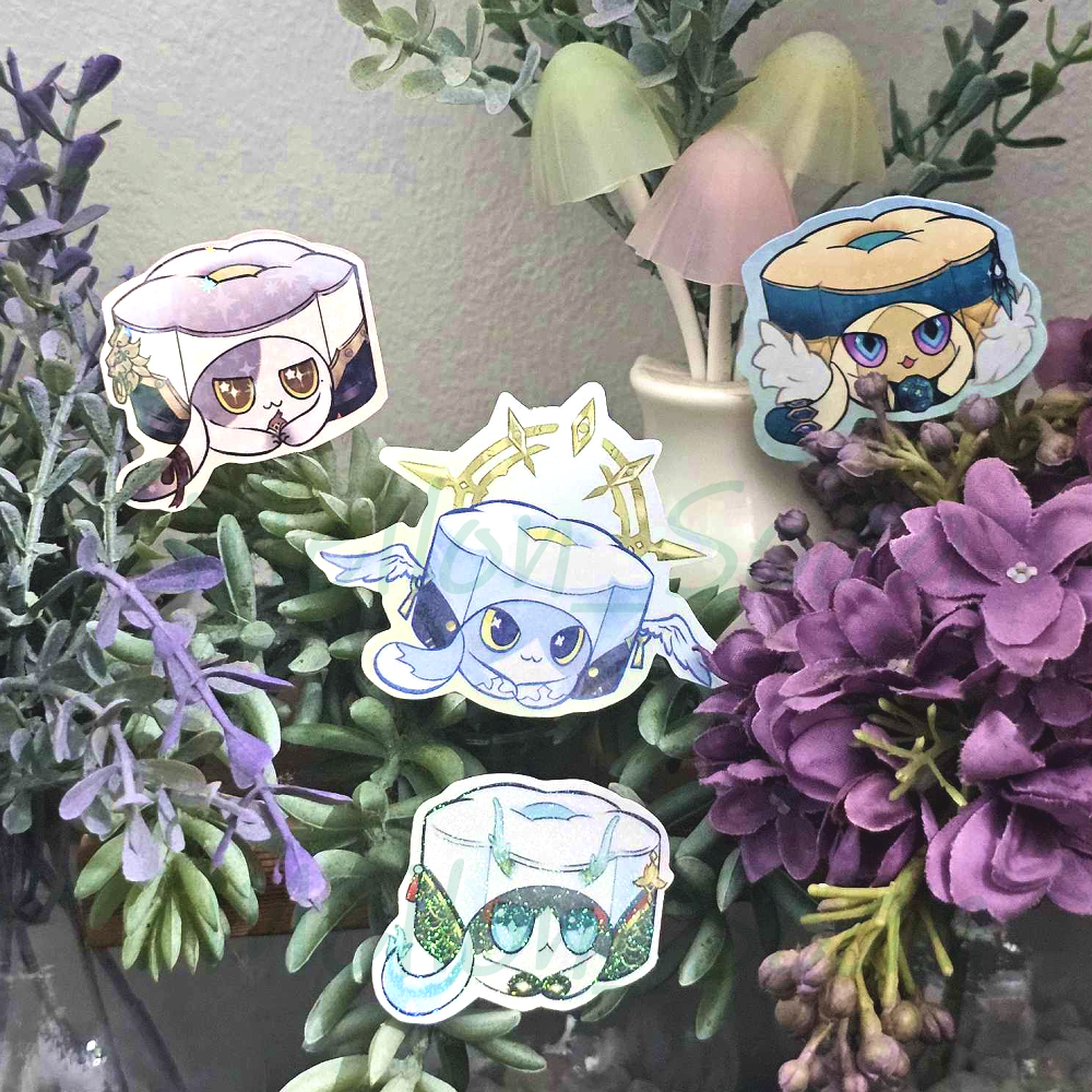 Honkai Star Rail Ruan Mei Creation Neko Mooncake Dessert Vinyl Stickers ...