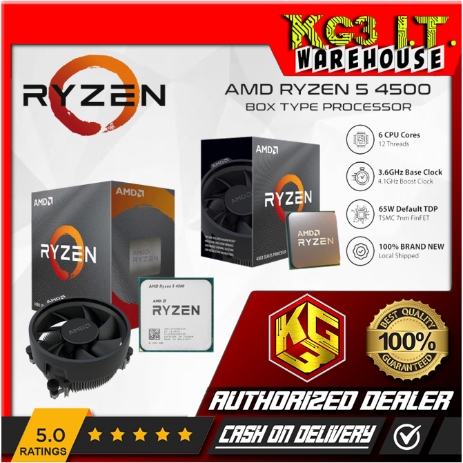 AMD Ryzen 5 4500 Boxed Desktop Processor (w/ AMD Wraith Stealth Cooler ...