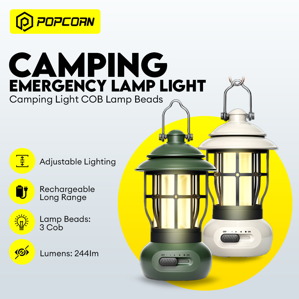 Portable Outdoor Camping Rechargeable Lamp Emergency Tent Light Lamps ...