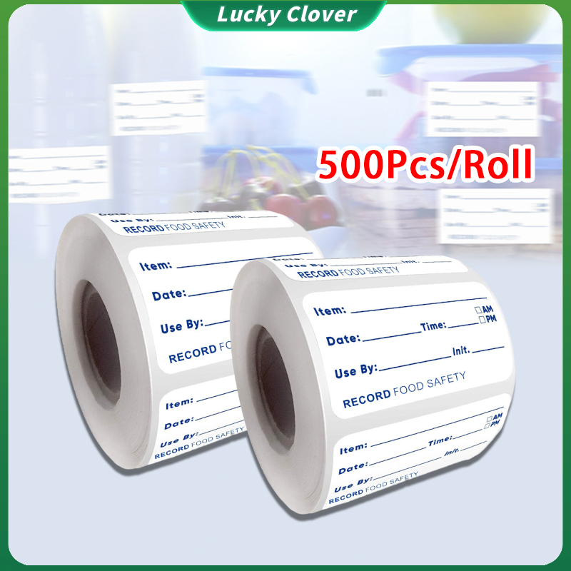 500Pcs/Roll Food Safety Date Sticker Self-Adhesive Food Date Storage ...