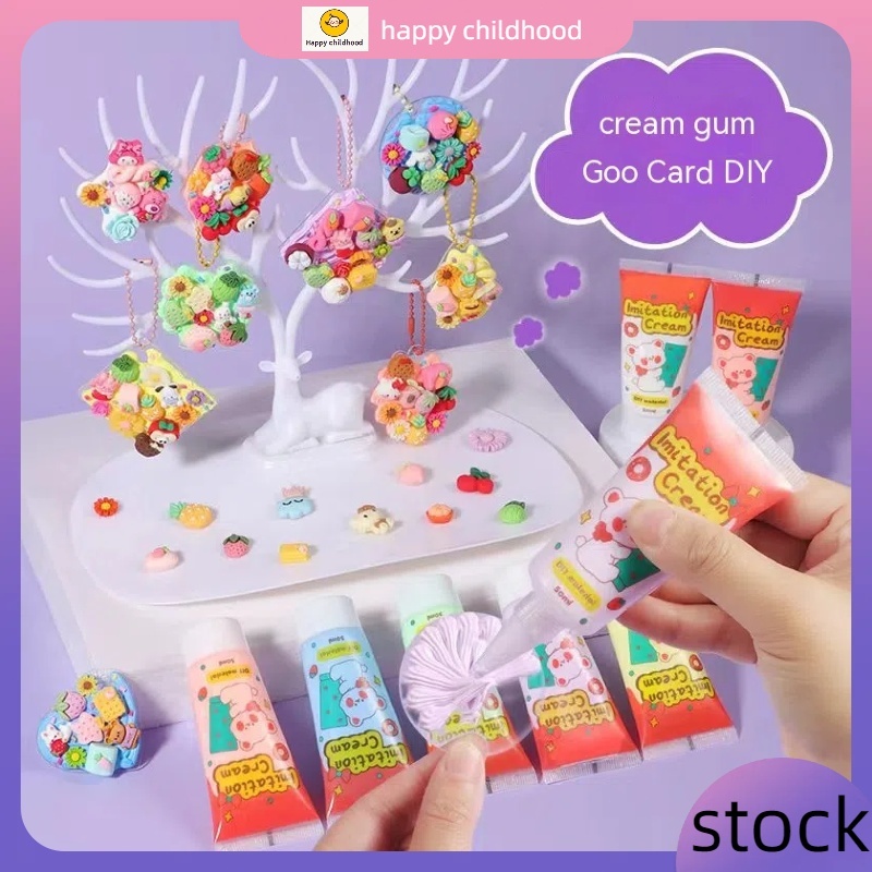 Guka keychain making Set for kids Cream Gel DIY Set Handmade Sticker ...