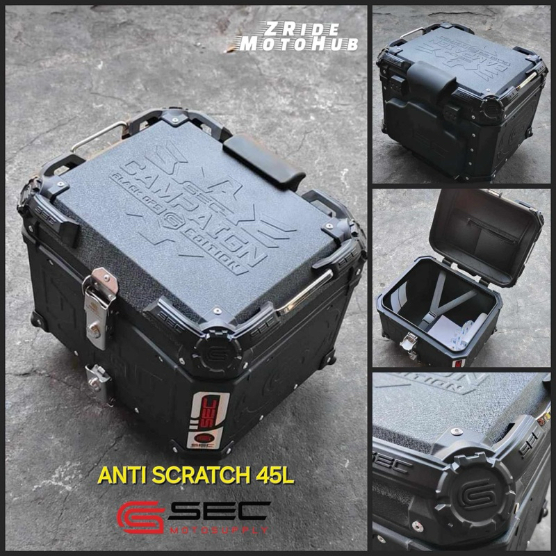 SEC 45L ALLOY TOP BOX ORIGINAL (WITH BACKREST) | Shopee Philippines