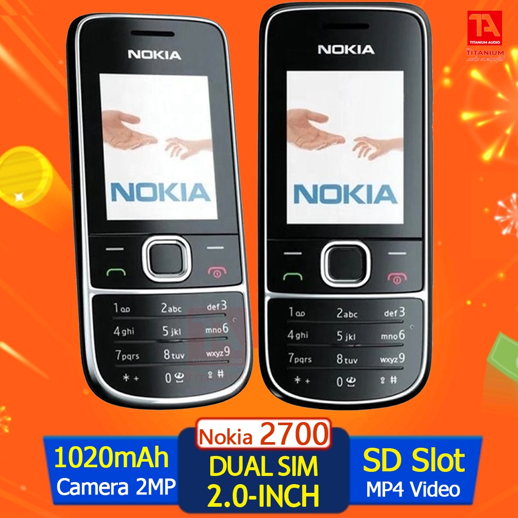 Nokia 2700 Original Nokia Phone Keypad Feature Phone Dual Sim with game  radio flashlight mp4 | Shopee Philippines