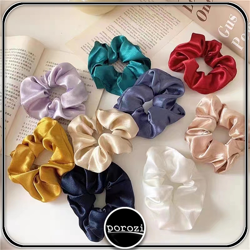 Silk Scrunchie Hair Tie Fashion scrunchies Korean Hair Ribbon Hair ...