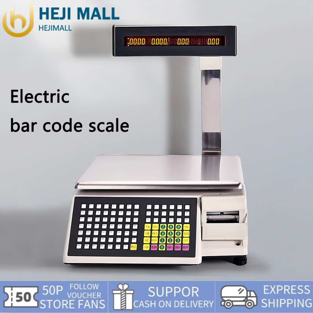 Commercial electric Barcode scale Digital weighing scale Label Printing ...