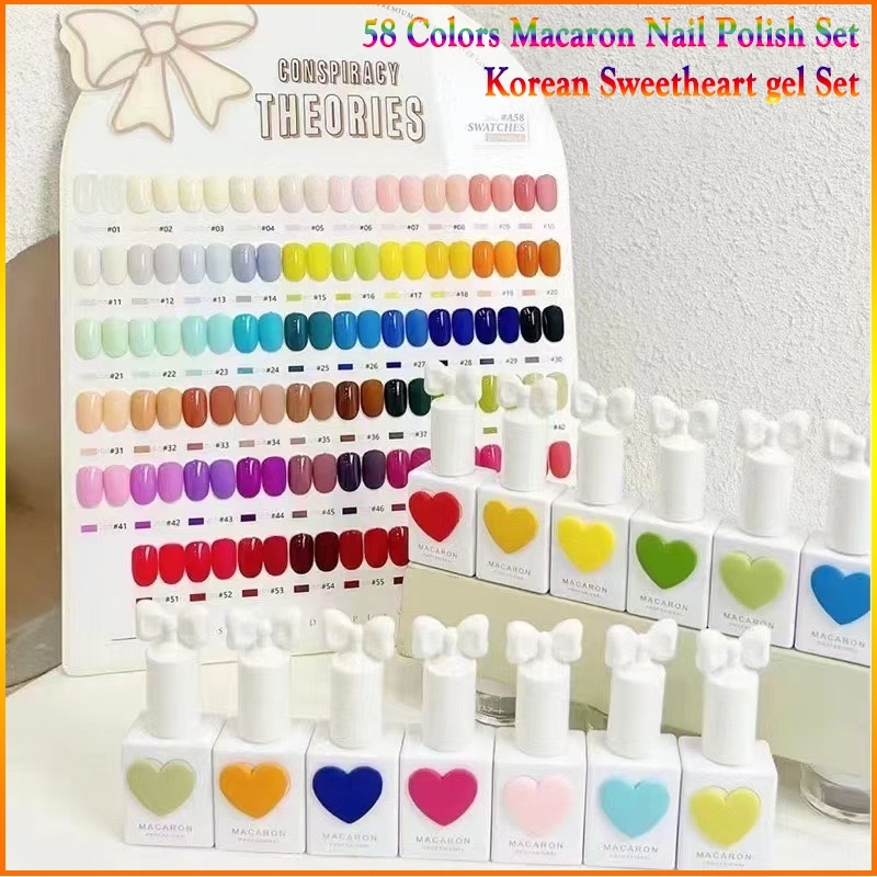 【58色セット】MACARON ジェルネイル＋ネイルシール付き／プロ用にも ph-11134207-7r98y-lvu54pdneyo460