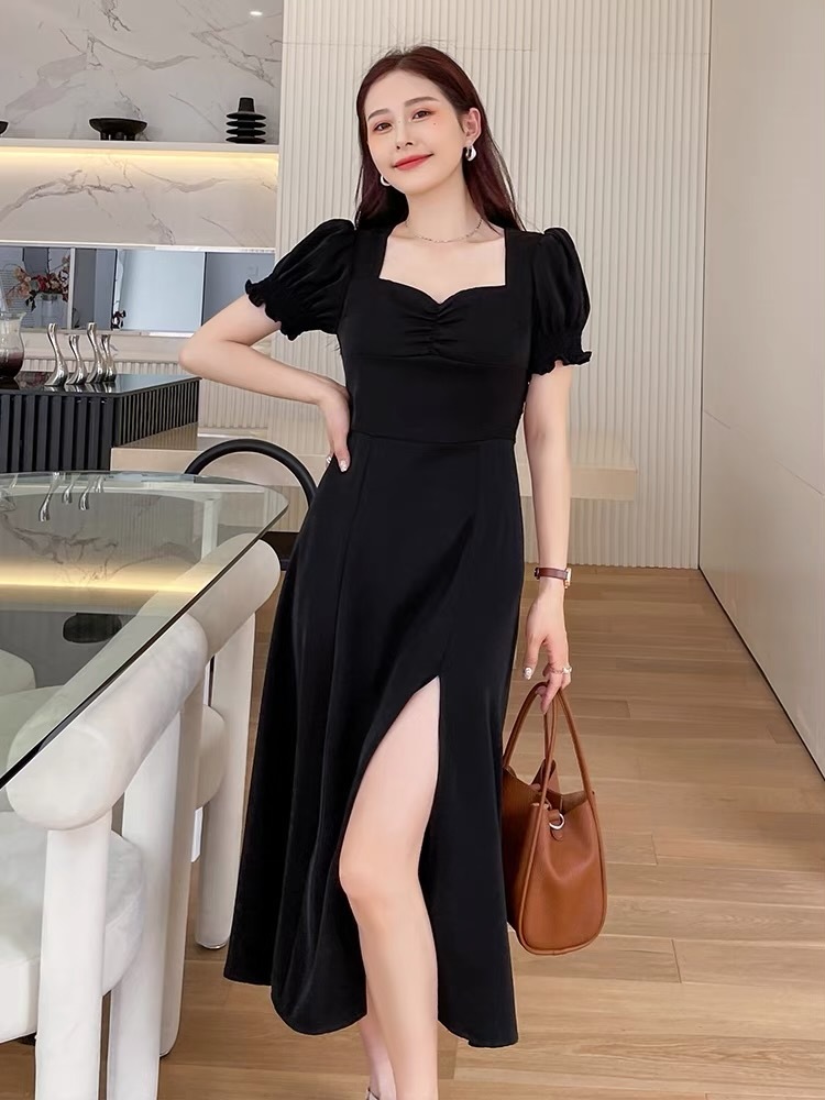 Korean fitted dress best sale