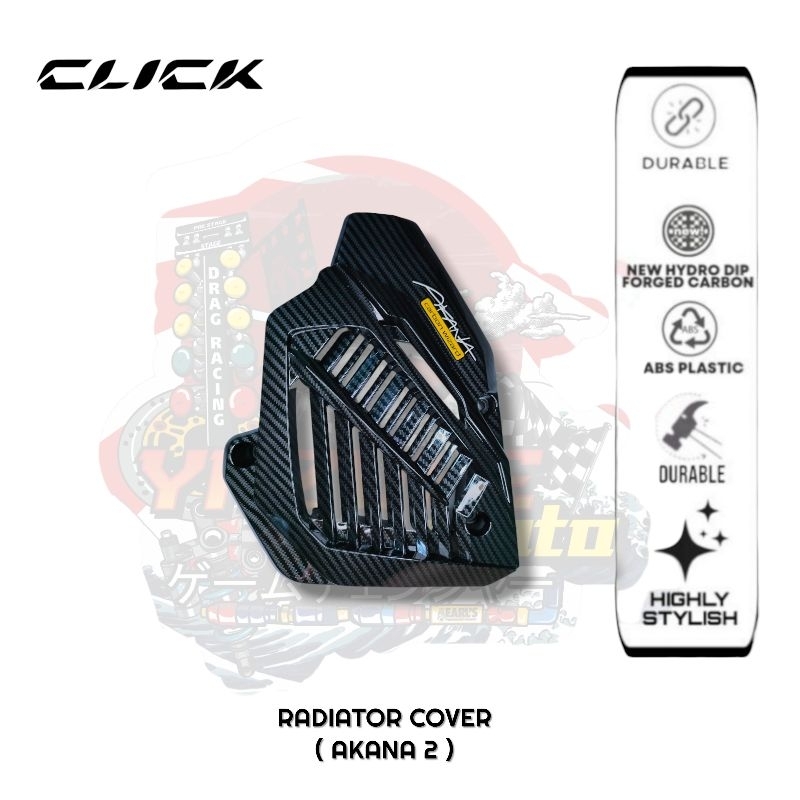 NEW!! Honda Click v2,v3 hydro dip carbon radiator 2 | Shopee Philippines