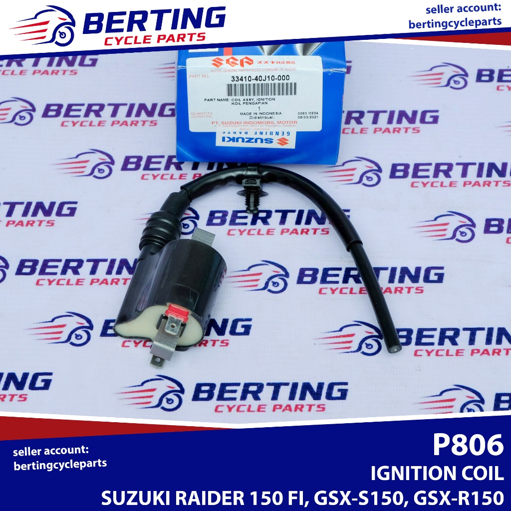 SGP IGNITION COIL Suzuki Raider 150 FI GSX-S150 GSX-R150 Genuine 33410 ...