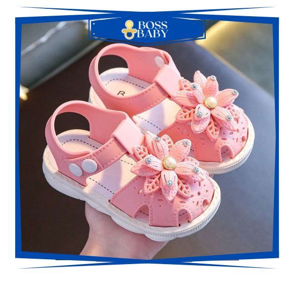 Boss.Baby Girl Fashion Korean baby Girl Princess Flower Pearl Baby Walking Shoes For Baby Girls Shopee Philippines