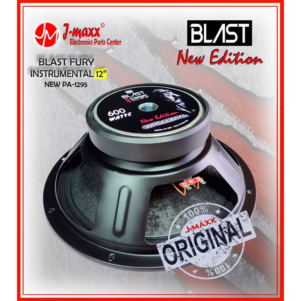 BLAST FURY NEW EDITION – PA-1295 Instrumental Speaker 12 inches 600W ...