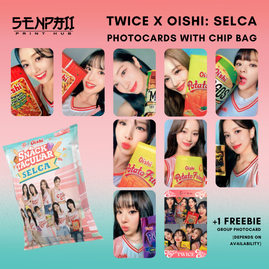 Twice X Oishi Selca Photocards With Snacktacular Chip Bag Shopee