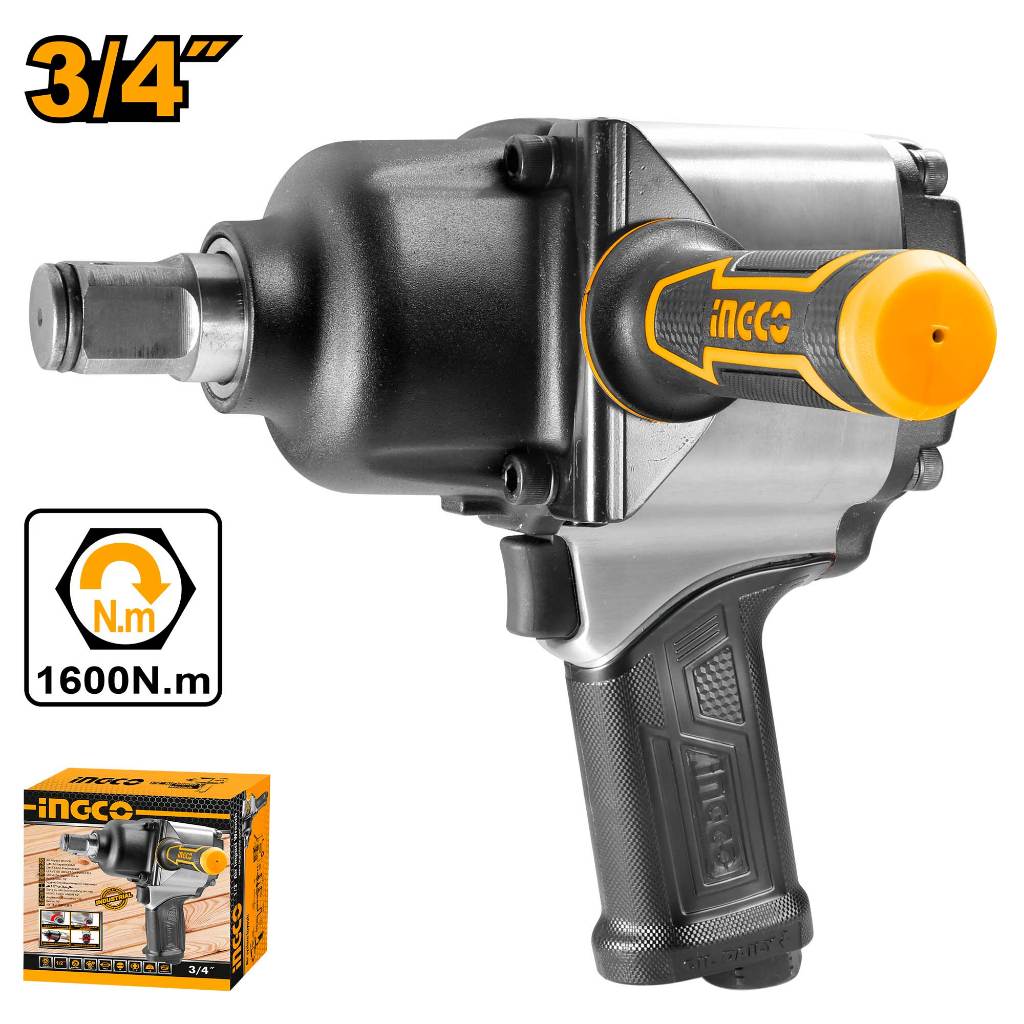 Ingco AIW341302 3/4" Pneumatic Air Impact Wrench 90PSI for Tire & Lug