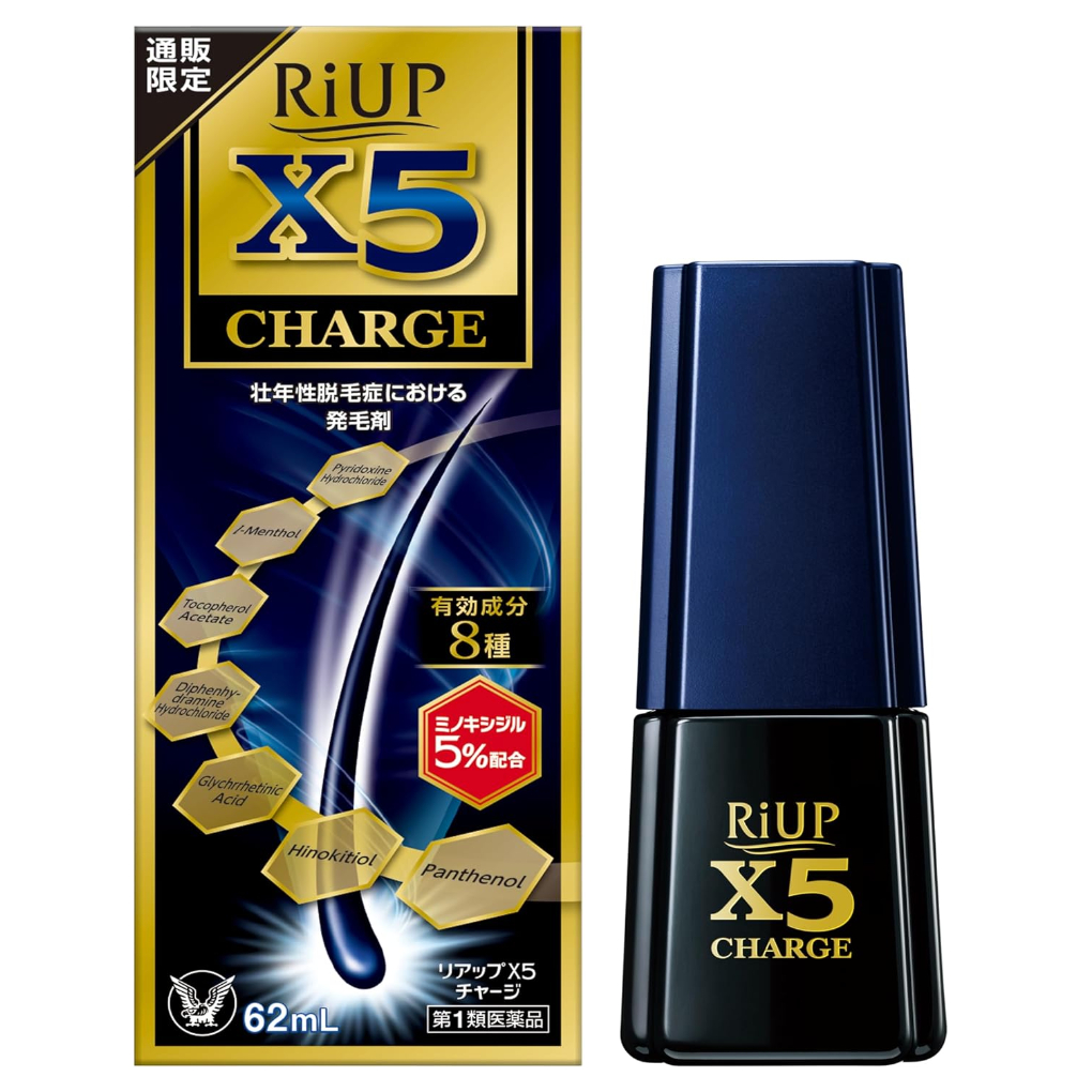 [Made in Japan] Taisho RiUP X5 Charge 62mL Male Hair Regrowth Promotion ...