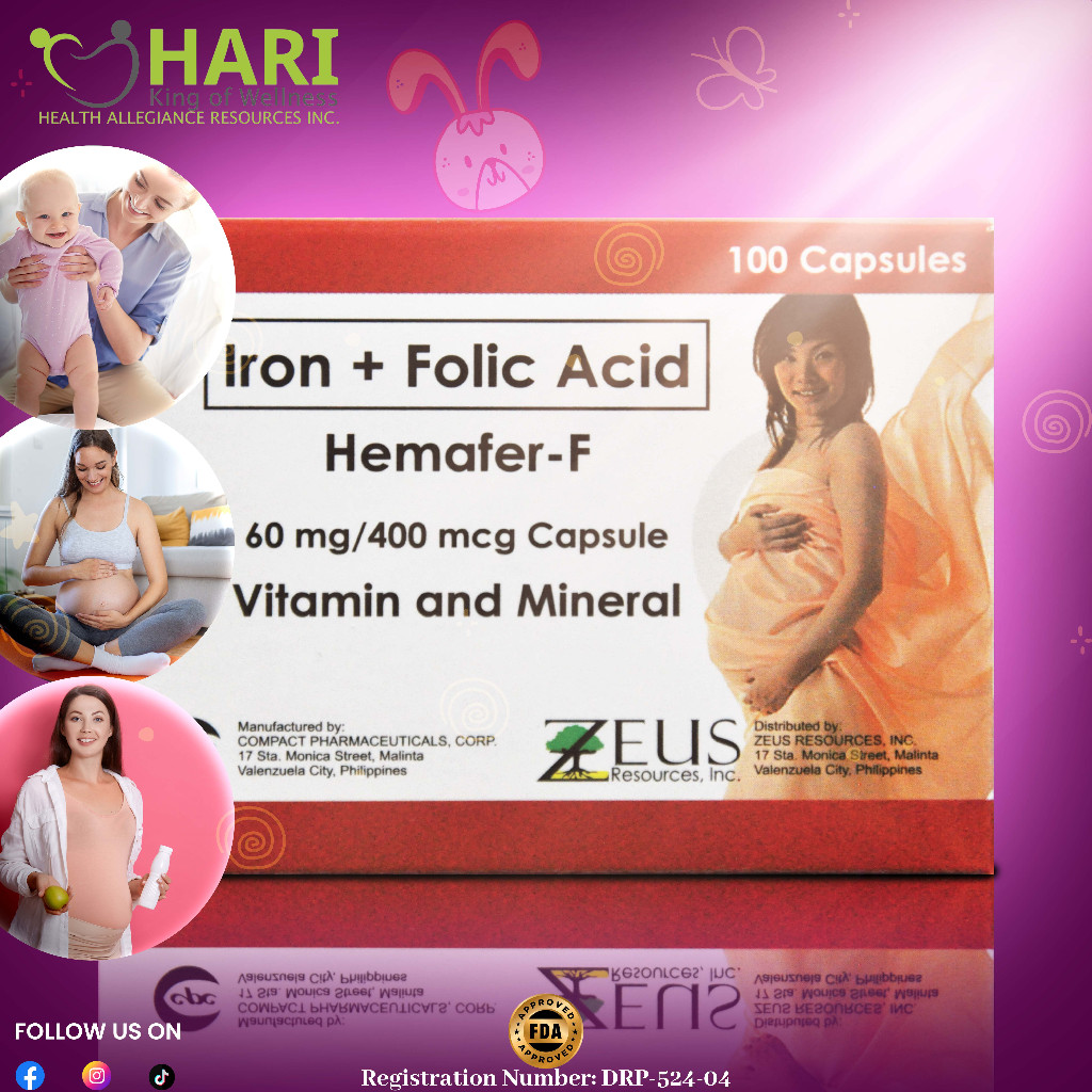 Hemafer-F [200 mg Ferrous Sulfate + 400 mcg Folic Acid] Capsule ...
