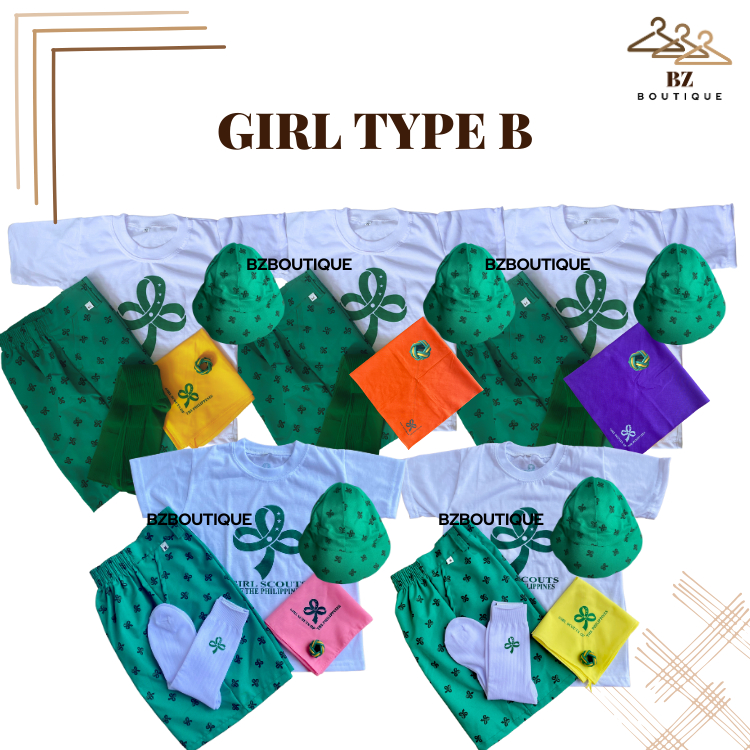 Girl Scout Uniform Type B Complete Set | Twinkler Star Junior Senior ...