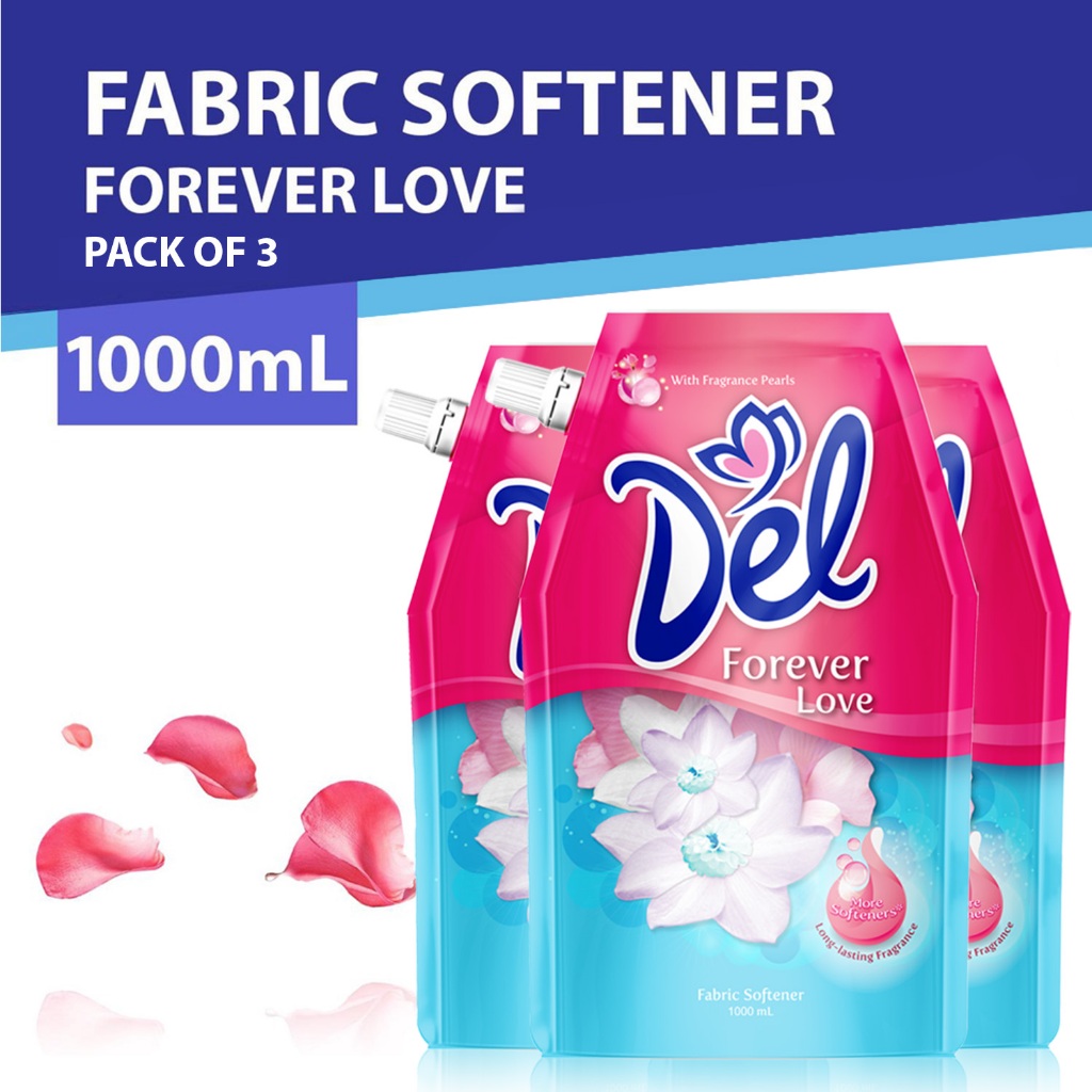 Del Forever Love Fabric Softener (1000 mL SUP) x3 | Shopee Philippines