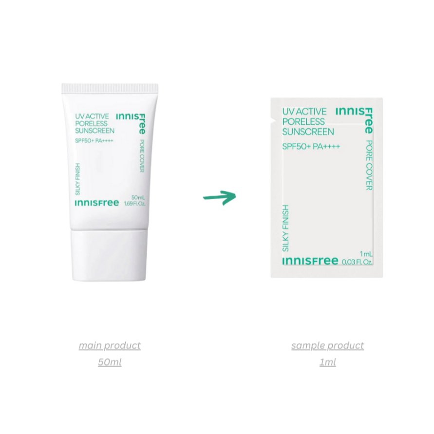 INNISFREE UV Active Poreless Sunscreen SPF50+ PA++++ 1ml (Sample)BUY ...