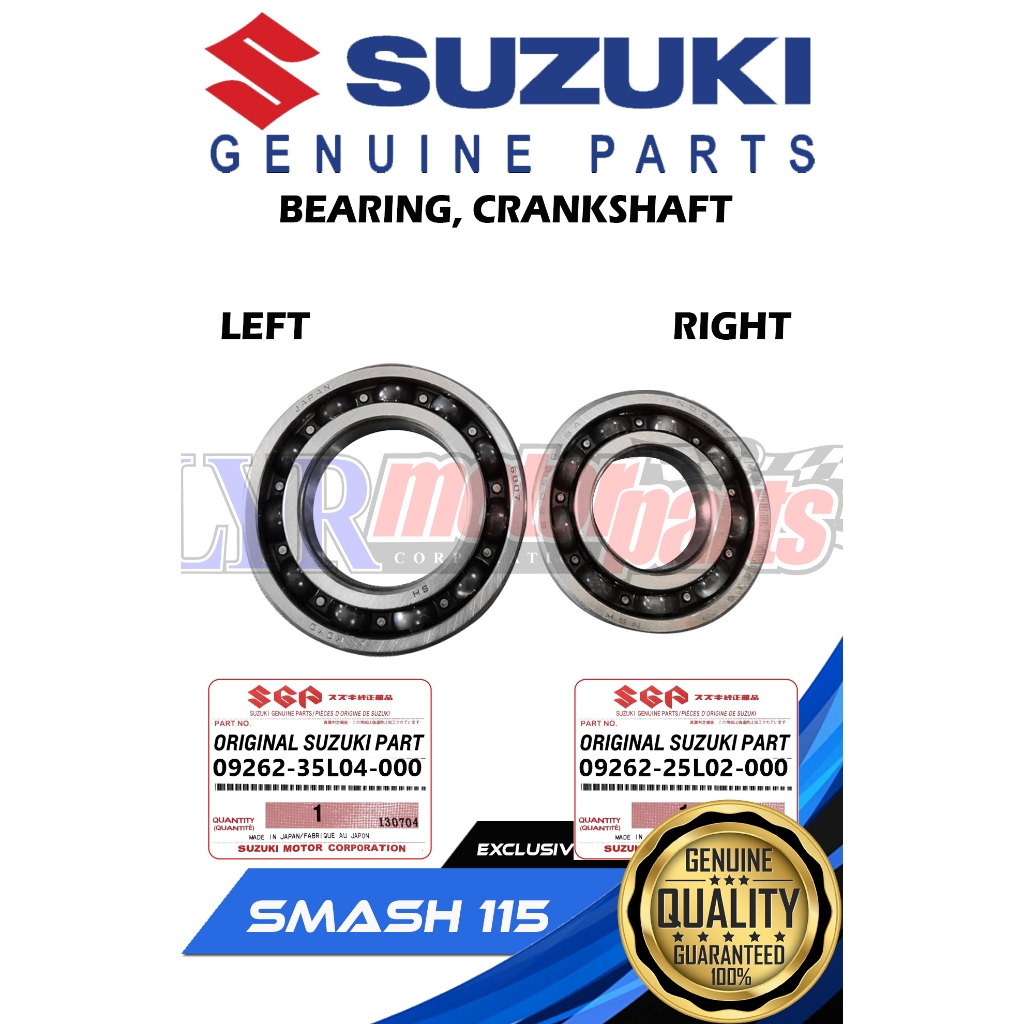 SKF Main Crankshaft Bearing Set Kit For Suzuki LTZ400 / LT-Z400 ATV (Part 09262-30100)