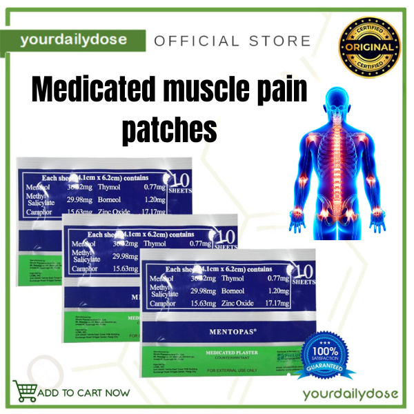 On hand Mentopas Medicated Plaster 2 / 6 / 10 sheets | Shopee Philippines