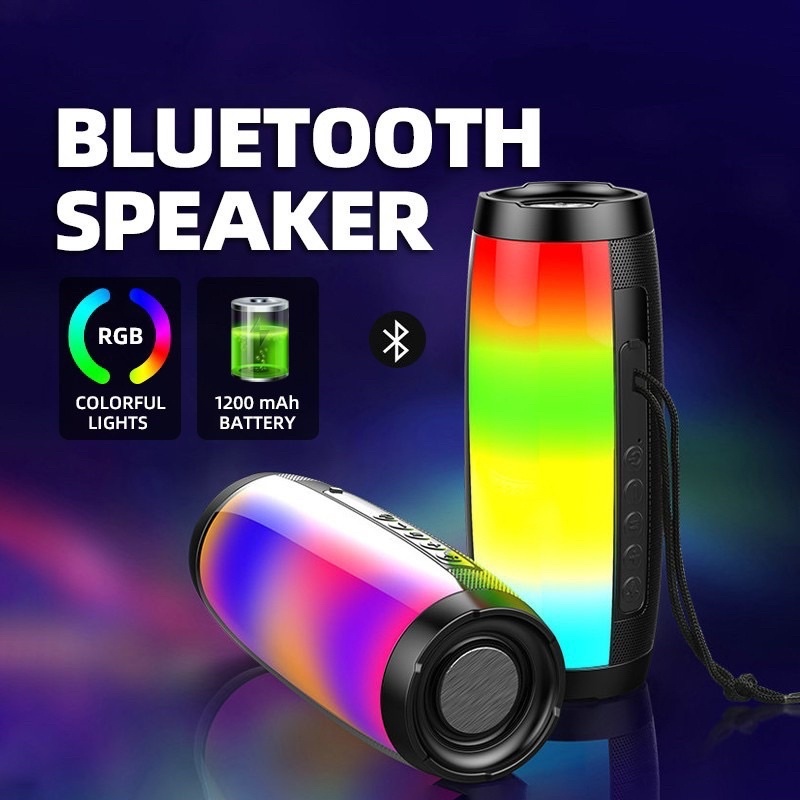 WLE RGB Wireless Bluetooth Speaker Mini Bass Stereo Surround Speaker ...