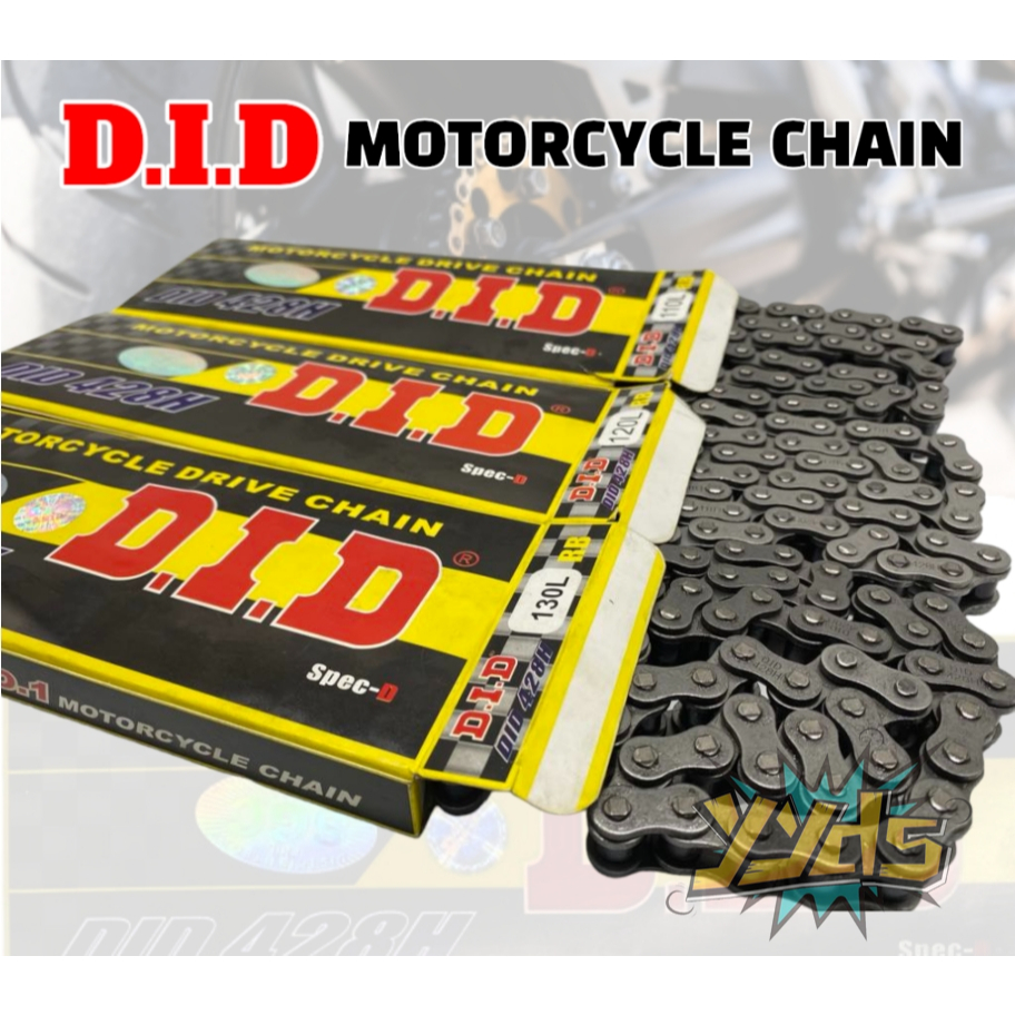 DID Standard Motorcycle Drive Chain – 520D Size, 110 Links, Black Steel, Made In Japan
