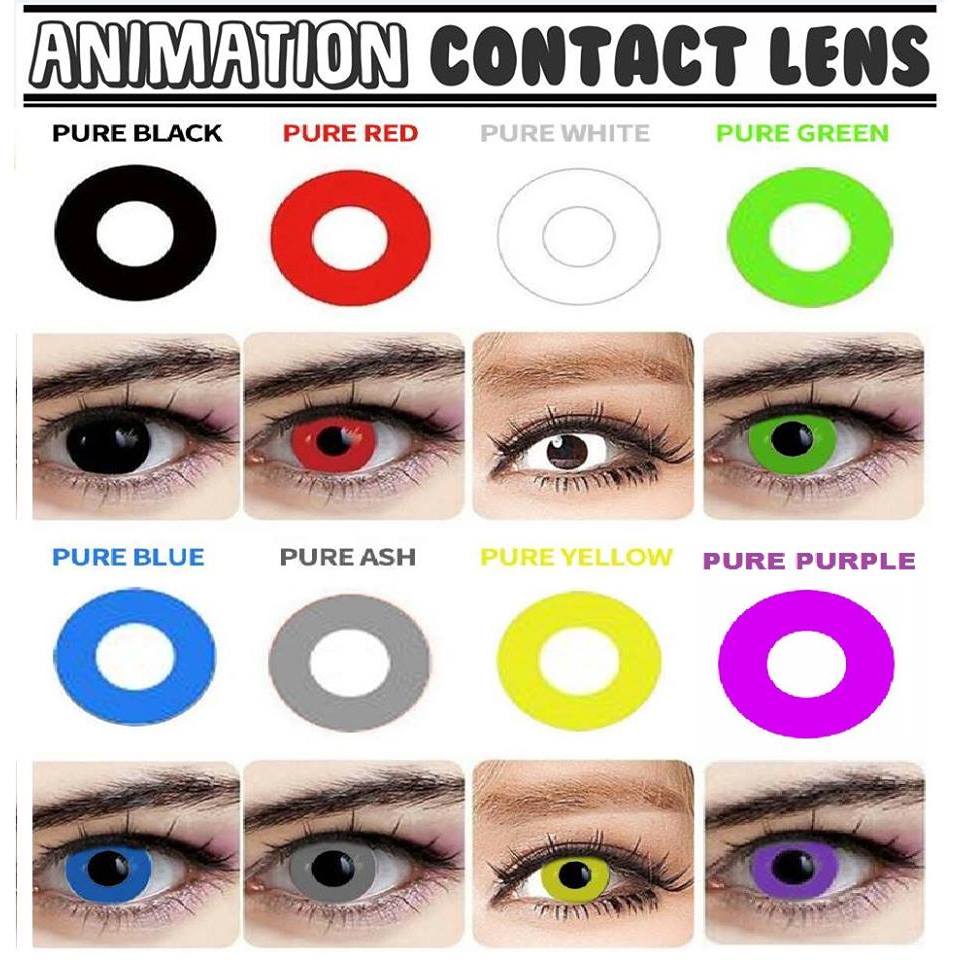Lovely! 1 PAIR / 2 PCS Pure Animation Soft Contact Lens Doll Eyes ...