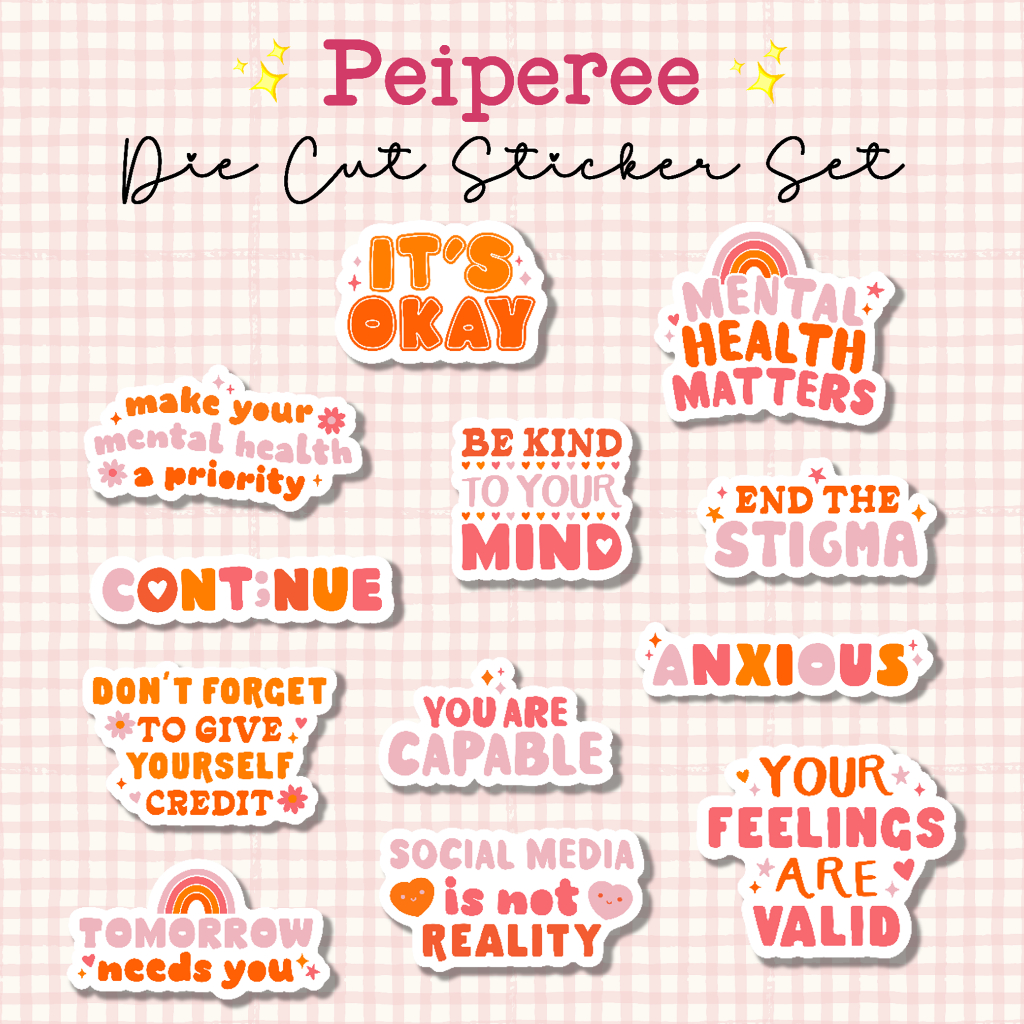 Mental Health Matters Sticker Set, Waterproof Sticker DCS004 | Shopee ...