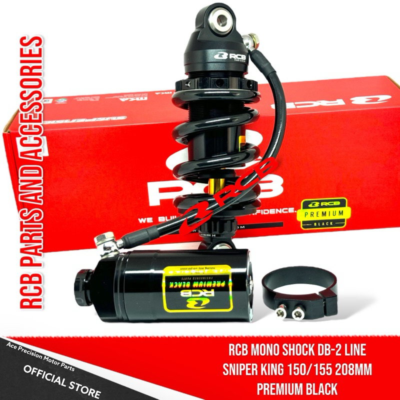 RCB MONO SHOCK DB-2 LINE SNIPER KING 150/155 208MM PREMIUM BLACK ...