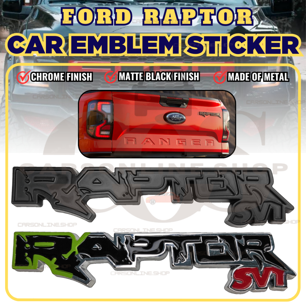 COS 1pcs Raptor Car Emblem Sticker Badge (Good Quality) | Shopee ...