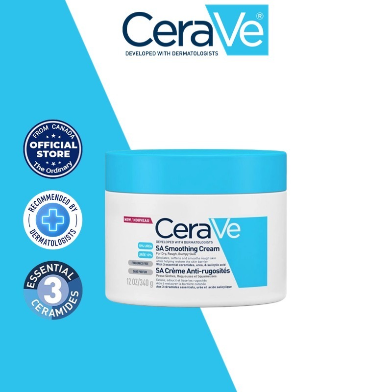 【Official】 CeraVe SA Smoothing Moisturizer Cream Salicylic Acid ...