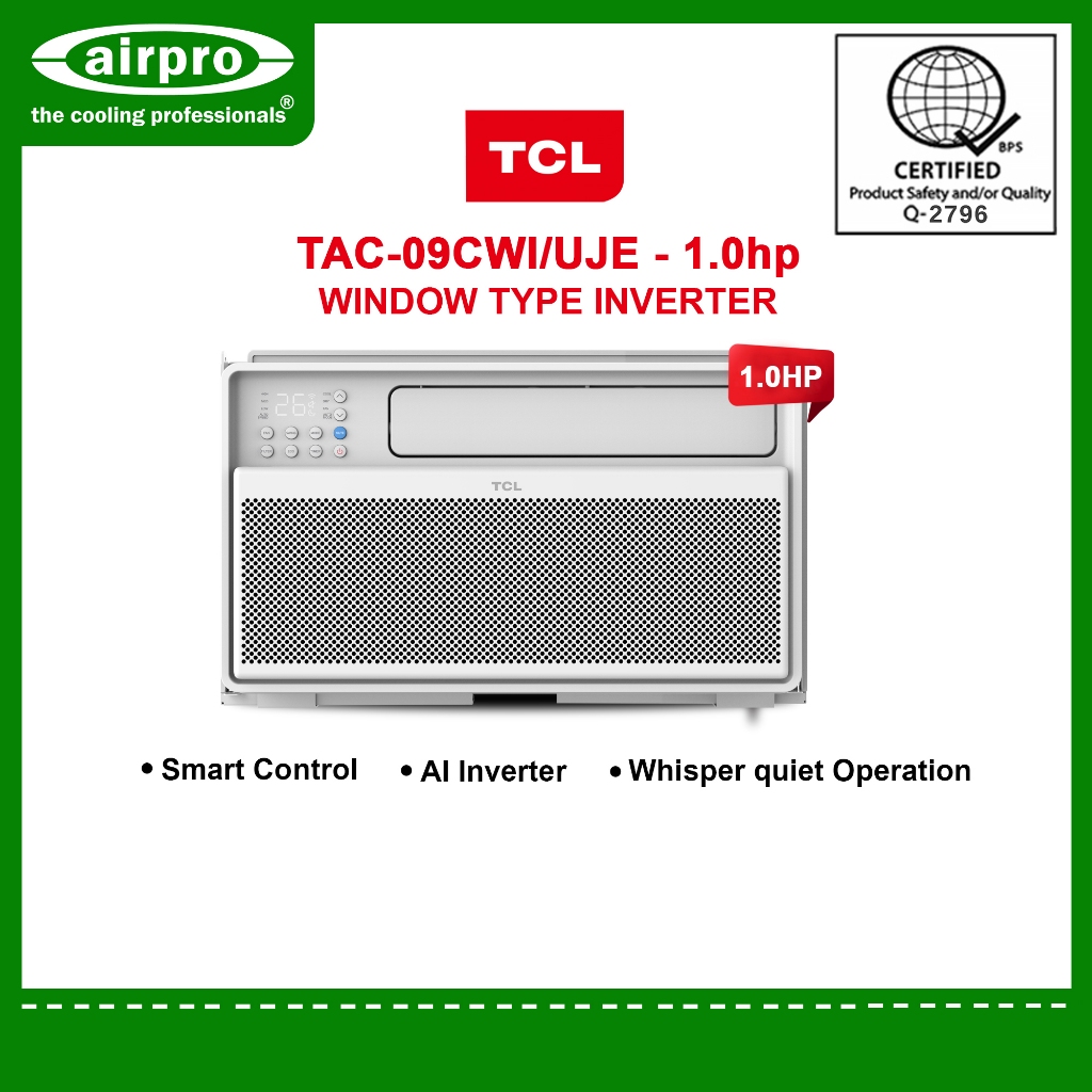 TCL Window Type Inverter TAC-09CWI/UJE 1.0 HP | Shopee Philippines