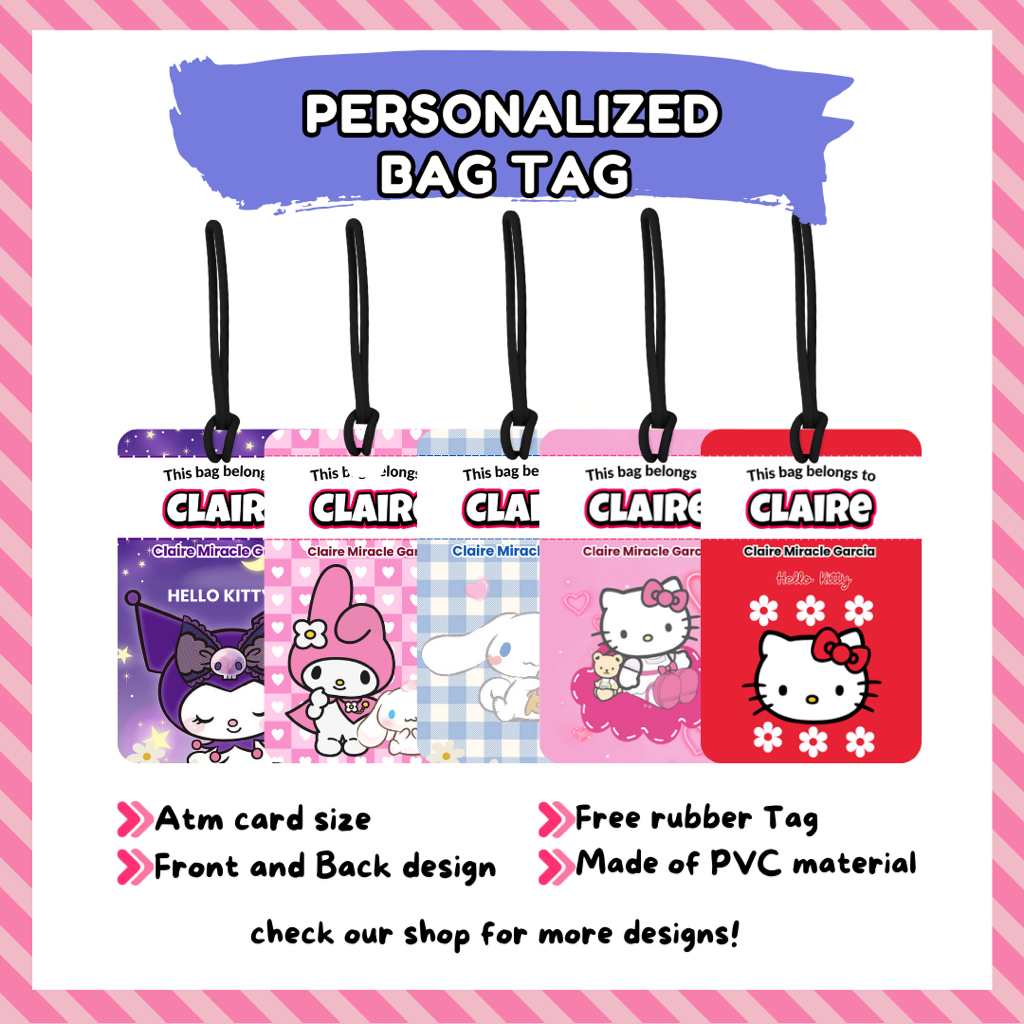 Hello Kitty Name Tag Design For Kids