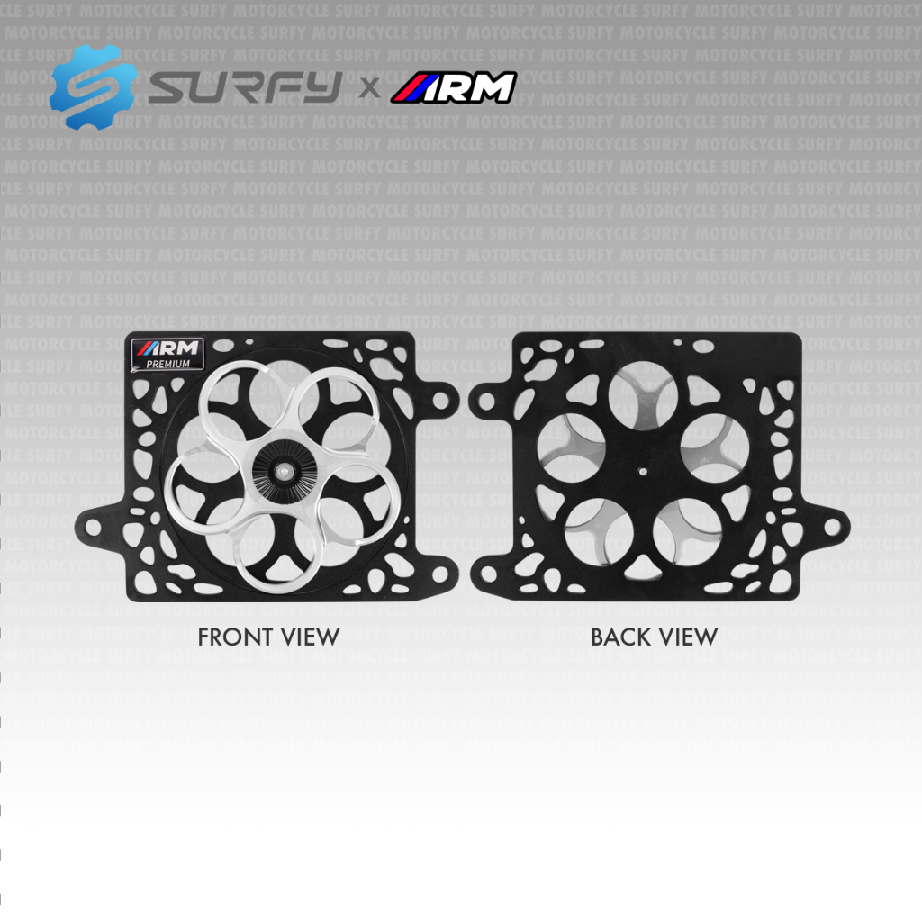 ARM Radiator Cover Windmill Full CNC 2-Color Spinner Design For Honda ...