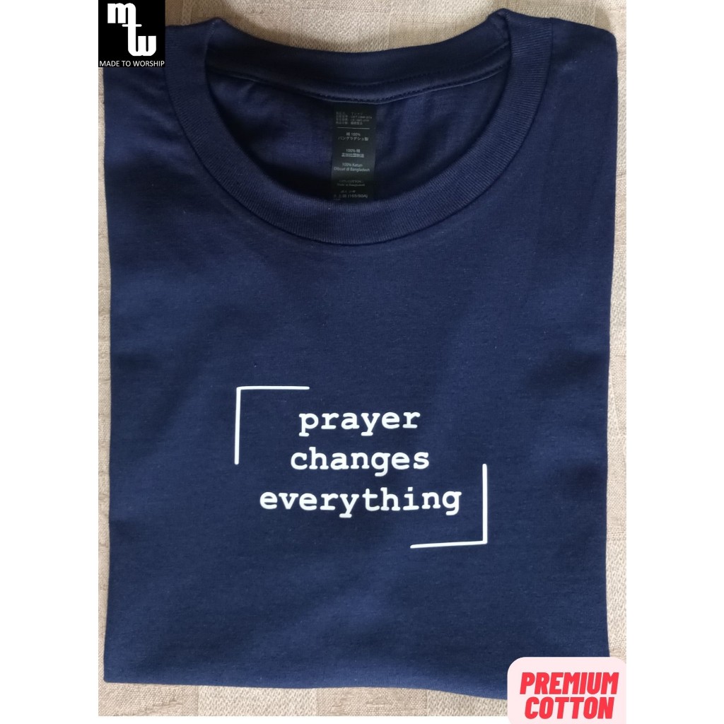 T-shirt 'Pray On It Pray Over It' - Motif Chrétien - 100% Coton - Fabriqué Aux États-Unis - Neuf Avec étiquettes