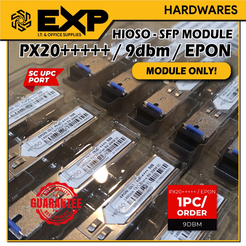 Hioso | EPON SFP Module | PX20+++++ 9dbm - Module Only! | 1,350/pc ...