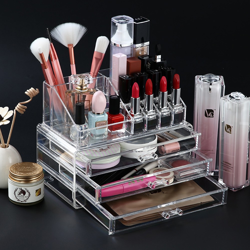 Acrylic cosmetic outlet makeup n jewelry storge